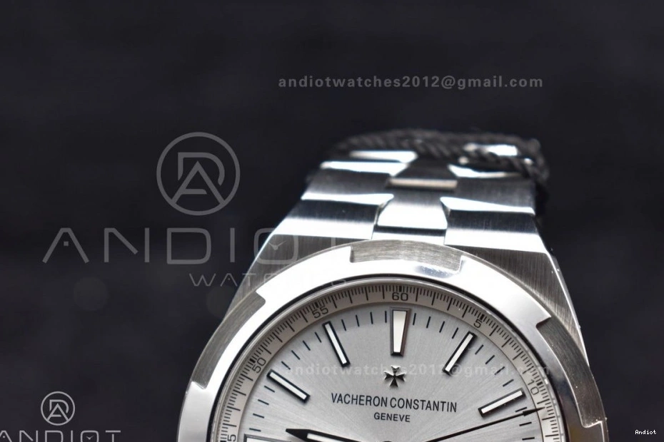 Silver 4500V Best Overseas Dial 924 SS 1:1 ZF TravelReady SS on Bracelet Edition A 0704